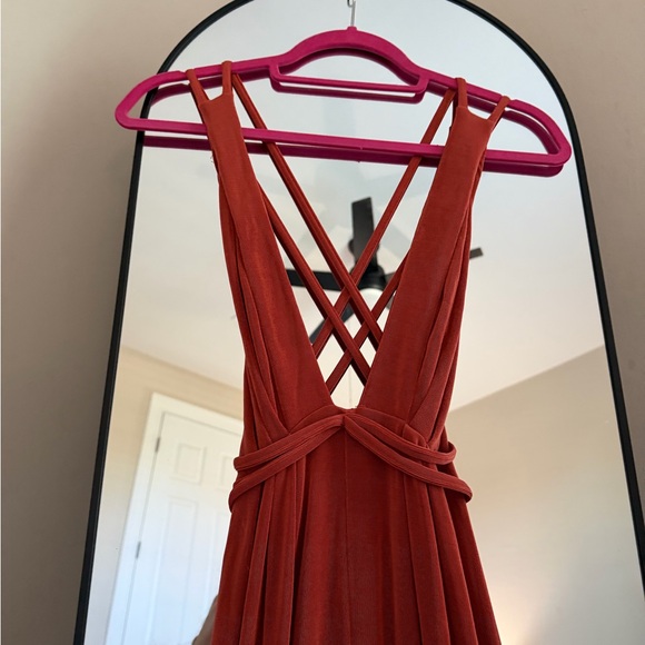 Free People Elegant Rust Maxi Dress - Picture 2 of 6